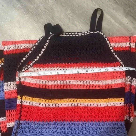 Cashel Women's Multi-Colored Striped Crochet Dress Size Small - Picture 13 of 14